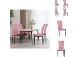 Vidaxl Sedie Da Pranzo 4 Pz. Velluto Rosa - Sedie Da Pranzo