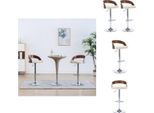 Vidaxl Sgabello Da Bar 2 Pz. Similcuoio Bianco Crema E Legno Curvo - Sgabello Da Bar