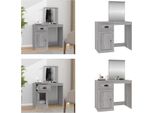 Vidaxl Tavolino Da Toilette Con Specchio Grigio Sonoma 90X50X132,5 Cm - Tavolino Da Toilette - Tavolini Da Toeletta - Tavolini Da Toeletta - Tavolini Da Toeletta