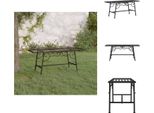Vidaxl Panchina Per Alberi 110 Cm In Acciaio Nero - Panchine Da Giardino
