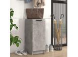 The Living Store Scarpiera In Cemento Grigio 30X35X70 Cm Materiale In Legno