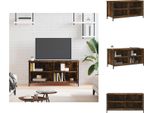 Mobile Tv Vidaxl Rovere Fumé 100X40X50 Cm Materiale A Base Di Legno - Mobili Tv