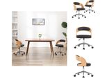 Vidaxl Sedie Da Pranzo Girevoli 2 Pezzi In Legno Curvato Nero E Pelle Finta - Sedie Da Pranzo