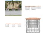 Vidaxl Panca Da Giardino Gabion 203X44X42 Cm In Legno Massiccio Di Abete Douglas - Panca Da Giardino - Panche Da Giardino - Panca Da Esterno - Panca Da Esterno