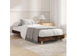 The Living Store Struttura Letto In Rovere Fumé 75X190 Cm Materiale A Base Di Legno