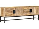 The Living Store Mobile Tv 140X30X50 Cm In Legno Massiccio Mango