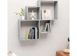 Maison Exclusive - Scaffale Cubico Grigio Cemento 80X15X78,5 Cm Materiale Ligneo