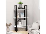 The Living Store Scaffale Portaoggetti Bianco 60X30X105 Cm Materiale A Base Di Legno