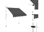 Vidaxl Tenda A Scomparsa Manuale 150 Cm Antracite - Tende Da Sole