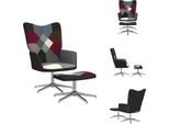 Vidaxl Poltrona Relax Con Sgabello Tessuto Patchwork - Poltrona