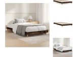 Vidaxl Struttura Letto In Rovere Affumicato 100X200 Cm Materiale A Base Di Legno - Letti E Strutture Letto