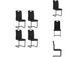 Vidaxl Sedia Cantilever 4 Pezzi In Pelle Finta Nera - Sedie Da Pranzo