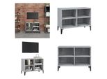 Vidaxl Mobile Tv Con Gambe In Metallo Grigio Sonoma 69,5X30X50 Cm - Mobile Tv - Mobile Tv - Mobile Stereo - Porta Tv