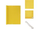Vidaxl Schermo Privacy Per Balcone Giallo 120X500 Cm Hdpe - Ombrelloni E Tende Da Sole