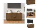 Vidaxl Mobile Tv Marrone Miele 80X34X40 Cm In Legno Di Pino Massiccio - Mobili Tv