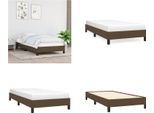 Vidaxl Struttura Letto In Tessuto Marrone Scuro 100X200 Cm - Struttura Letto - Cornici Letto - Struttura Letto - Letto