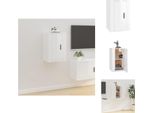 Vidaxl Parete Tv Bianco Lucido 40X34,5X60 Cm - Mobili Tv