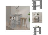 Vidaxl Tavolo Da Bar Con Ripiano In Cemento Grigio 100X50X101,5 Cm In Legno - Tavoli Da Pranzo