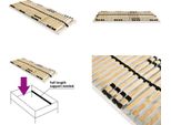 Vidaxl Rete A Doghe Con 28 Doghe 7 Zone 70 X 200 Cm - Telaio A Doghe - Telaio A Doghe - Telaio Letto - Telaio Letto