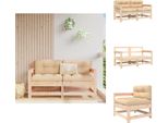 Vidaxl Sedie Da Giardino Con Cuscini 2 Pz. Legno Di Pino Massiccio - Elementi Per Divani Da Giardino