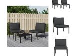 Vidaxl Sedie Da Giardino Con Cuscini Grigi 2 Pezzi 60X74X79 Cm In Acciaio - Elementi Per Divani Da Giardino