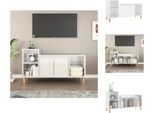 Vidaxl Mobile Tv Bianco Lucido 100X35X55 Cm Materiale A Base Di Legno - Mobili Tv
