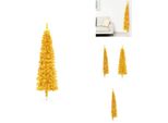 Vidaxl Mezzo Albero Di Natale Artificiale Con Supporto Slim Gold 150 Cm - Alberi Di Natale