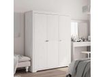 Vidaxl Armadio Bodo Bianco 151,5X52X176,5 Cm In Legno Di Pino Massiccio - Armadio - Armadi - Guardaroba - Armadio Portaoggetti