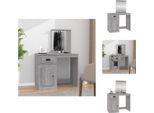 Vidaxl Tavolino Da Toilette Con Specchio Grigio Sonoma 90X50X132,5 Cm - Tavolini Da Toilette
