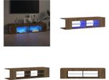 Vidaxl Mobile Tv Con Luci Led Look Rovere Marrone 135X39X30 Cm - Mobile Tv - Mobili Tv - Mobili Tv - Porta Tv