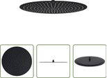 The Living Store Doccia A Pioggia In Acciaio Inox 50 Cm Rotonda Nera