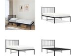 Vidaxl Struttura Letto Con Testata In Metallo Nero 100X190 Cm - Struttura Letto - Cornici Letto - Struttura Letto - Letto Singolo