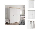 Vidaxl Armadio Bodo Bianco E Marrone 151,5X52X176,5 Cm In Legno Di Pino - Armadi