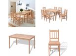 Vidaxl Set Tavolo Da Pranzo Sette Pezzi In Legno Di Pino - Tavolo Da Pranzo E Sedie - Tavoli Da Pranzo E Sedie - Gruppo Da Pranzo - Gruppo Di Sedute