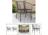 The Living Store Sedie Da Giardino 2 Pezzi In Poly Rattan Nero