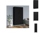 Vidaxl Armadio Nero 90X50X180 Cm In Acciaio - Armadi