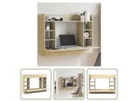 The Living Store Scrivania A Parete Rovere Sonoma 105X48X75 Cm Materiale In Legno