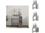 Vidaxl Tavolino Da Toilette Con Led Grigio Cemento 86,5X35X136 Cm - Tavolini Da Toilette