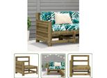 The Living Store Divano Da Giardino Con Bracciolo 69X62X70,5 Cm In Legno Di Pino Impregnato