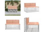 Vidaxl Panca Da Giardino Gabion 103X70X65 Cm In Legno Massiccio Di Abete Douglas - Panca Da Giardino - Panche Da Giardino - Panca Da Esterno - Panca Da Esterno
