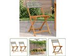 The Living Store Sedie Da Bistrot 2 Pz. Legno Massiccio Grigio Di Acacia E Poly Rattan
