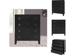 Vidaxl Cassettiera In Metallo Stile Industriale 78 X 40 X 93 Cm Nero - Cassettiere