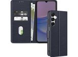 Avizar, Custodia In Ecopelle Con Funzione Di Supporto Per Samsung Galaxy A16, Blu Scuro