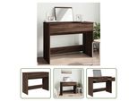 The Living Store Comodino Con Specchio Effetto Rovere Marrone 100X45X76 Cm
