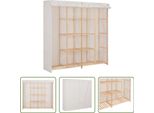 The Living Store Armadio Bianco 173 X 40 X 170 Cm Tessuto