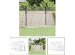 The Living Store Gabbia Per Conigli Silver 300X105X120 Cm Acciaio Zincato