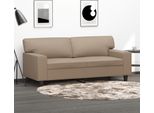 2025 Divano Moderno A 2 Posti Cappuccino-Marrone 140 Cm In Pelle Finta - Divani Classici,Design 1939537 1Pacco