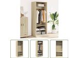 The Living Store Armadio Rovere Sonoma 80X50X200 Cm Materiale Legno