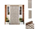 Vidaxl Tenda Zanzariera Grigio E Bianco 90X220 Cm In Ciniglia - Zanzariera