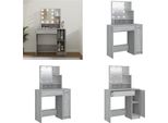Vidaxl Tavolo Da Toilette Con Led Grigio Sonoma 86,5X35X136 Cm - Tavolo Da Toilette - Tavolo Da Trucco - Tavolo Da Cosmesi - Tavolo Da Toilette